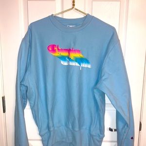 Champion Blue Sz. M Retro Crew Neck Sweatshirt from Urban Outfitters Retro Logo